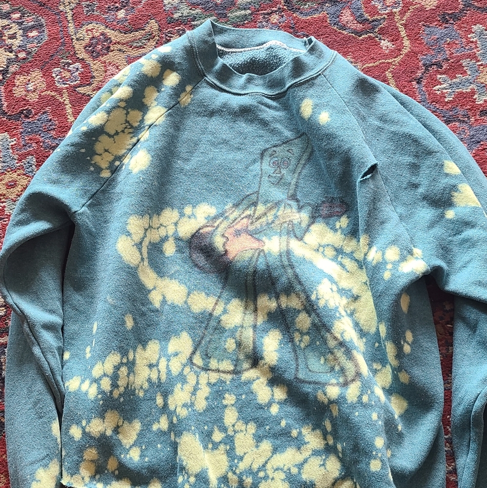 Vintage tie dye gumby sweatshirt